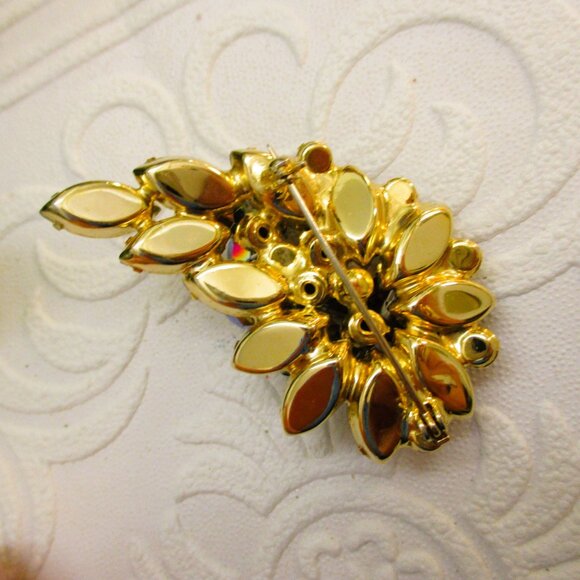 Verified JULIANA Austrian Crystal Rhinestone Dangle Bead Brooch~DeLIZZA & ELSTER - Picture 11 of 13